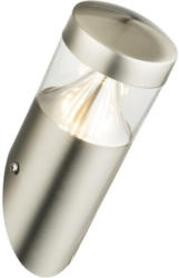 LED Außenwandleuchte Fosca edelstahl 1-flammig mit Leuchtmittel 450 lm 3000 K warmweiß IP 44 H 190 mm