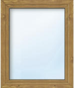 Hornbach Kunststofffenster ARON Basic weiß/golden oak 1000x1550 mm DIN Links