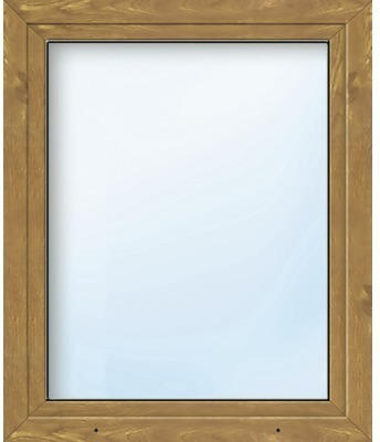 Kunststofffenster ARON Basic weiß/golden oak 1000x1450 mm DIN Links