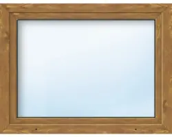 Kunststofffenster ARON Basic weiß/golden oak 1100x1000 mm DIN Links