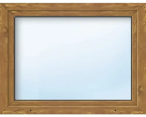 Kunststofffenster ARON Basic weiß/golden oak 1100x1000 mm DIN Links