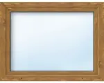 Hornbach Kunststofffenster ARON Basic weiß/golden oak 950x650 mm DIN Rechts
