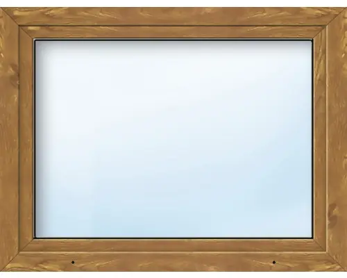 Kunststofffenster ARON Basic weiß/golden oak 950x500 mm DIN Rechts