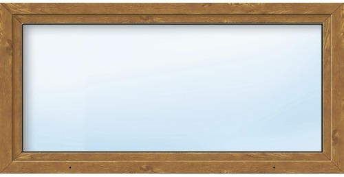 Kunststofffenster ARON Basic weiß/golden oak 1050x750 mm DIN Links