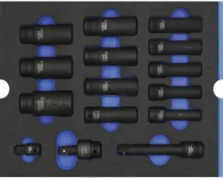 Moduleinlage Kraft-Einsätze Industrial Gr. L 268 x 38 x 342 mm schwarz 15-tlg