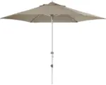 Hornbach Sonnenschirm Marktschirm Doppler Expert Auto Tilt mit Kurbelfunktion Ø 320 cm Polyester greige