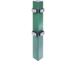 Eckpfosten ALBERTS mit Klemmlaschen zum Einbetonieren 6 x 6 x 260 cm grün