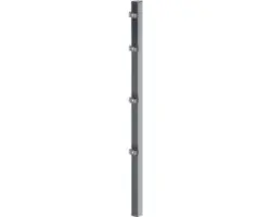 Zaunpfosten ALBERTS mit Klemmlaschen zum Einbetonieren 6 x 4 x 260 cm anthrazit