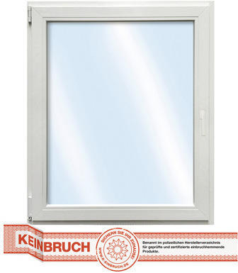 Kunststofffenster RC2 VSG ARON Basic weiß 800x1550 mm DIN Links