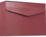 Hornbach MEFA Briefkasten Stahl pulverbeschichtet BxHxT 430x312x110 mm Letter 112 Oxydrot RAL 3009 semimatt ohne Namensschild mit Klappe