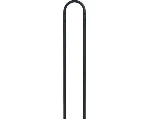 MEFA Ständer 22 Stahl pulverbeschichtet BxHxT 390/1210/50 mm Tiefschwarz RAL 9005 Struktur