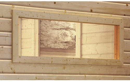 Saunafenster Karibu für 40 mm Saunen mit Isilierglas 42x122x4 cm