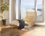 Hornbach Sauna Wellnessliege Weka 165x64x95 cm aus Holz ergonomisch inkl. Saunatuch