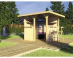 Hornbach Pavillon weka Man Cave Freizeithütte mit Flachdach 218 x 218 cm