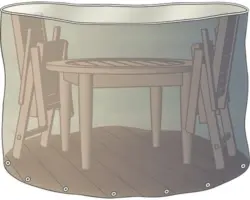 Schutzhülle für Gartenmöbel-Set Ø 200 H 95 cm transparent