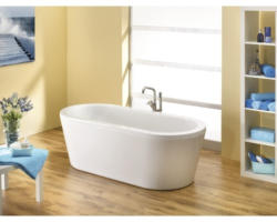 Freistehende Ovale Badewanne Ottofond Trend 703202 180x80x44 cm weiß