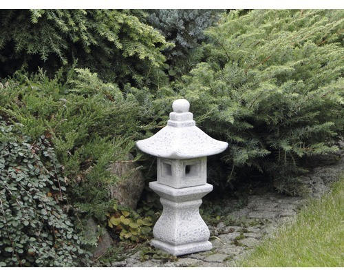 Gartendeko Japanische Lampe Zen XX 37cm weiß