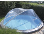 Hornbach Pool Abdeckung Planet Pool Cabrio Dome transparent für schmalen Handlauf Ø 350 cm