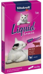 Katzensnack VITAKRAFT Cat Liquid Rind- und Inulin 6x15 g