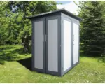 Hornbach Gartenschrank weka Kompakt Q 200x125x217 cm grau-weiß