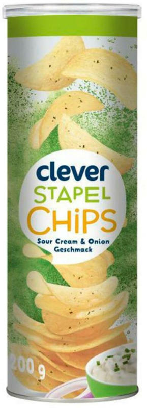 Clever Stapelchips Sour Cream & Onion