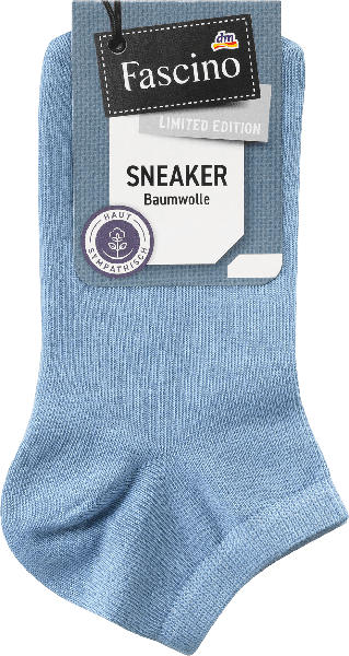 Fascino Sneaker mit Baumwolle, Gr. 35-38, blau