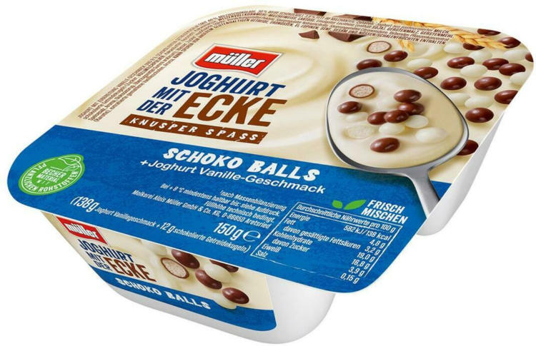 Müller Joghurt mit der Ecke Vanille mit Schoko-Balls ️ Online von BILLA ...