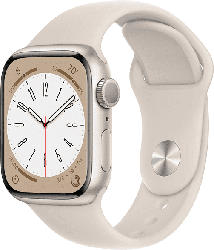 Apple Watch Series 8 GPS 41mm Aluminiumgehäuse, Sportarmband, Polarstern; Smartwatch