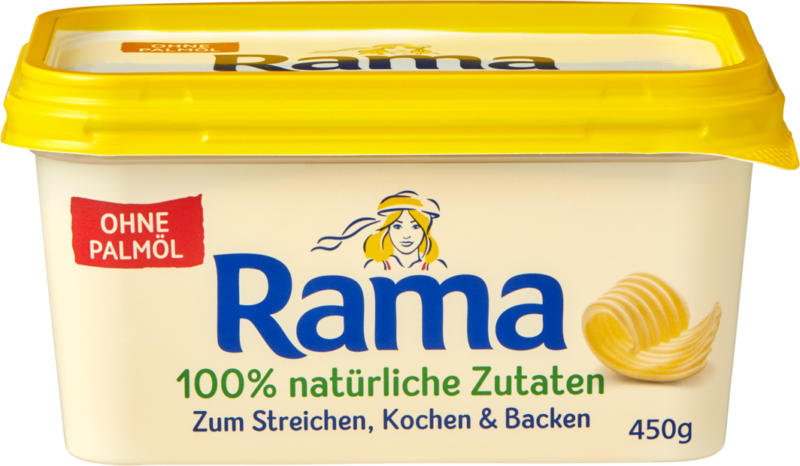 Margarine demi-grasse universelle Rama , 100% ingrédients naturels, 450 g
