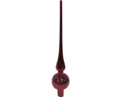 Christbaumspitze aus Glas Lafiora 28 cm rot glänzend