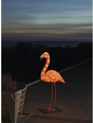 LED Leuchtfigur Konstsmide Flamingo außen und innen 45x65x16 cm bernstein