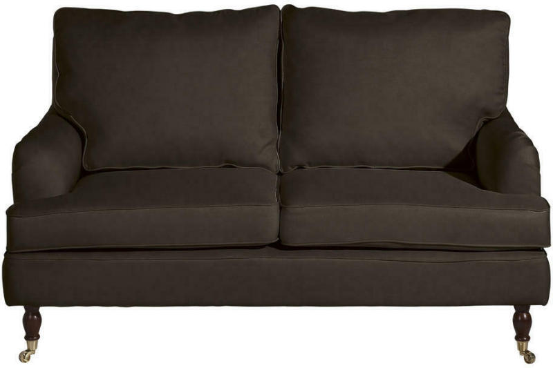 Zweisitzer-Sofa in Flachgewebe Braun