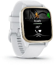 Garmin Smartwatch Venu® Sq 2, 40mm, Weiß/Cremegold