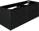 Hornbach Waschbeckenunterschrank Allibert Finn 48x120x46 cm ohne Waschbecken schwarz matt