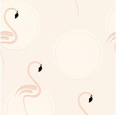 Vliestapete Baoys & Girls 6 rosa mit Flamingo