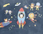 Hornbach Fototapete Vlies IAX7-0036 Into Adventure Friends in Space 7-tlg. 350 x 280 cm