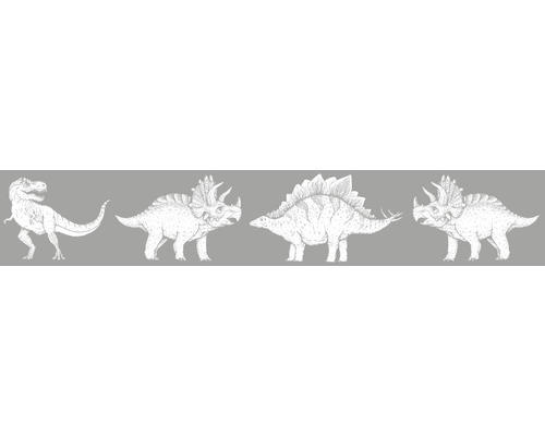 Bordüre 45804 Kids Walls Dinos grau 5 m x 17,5 cm