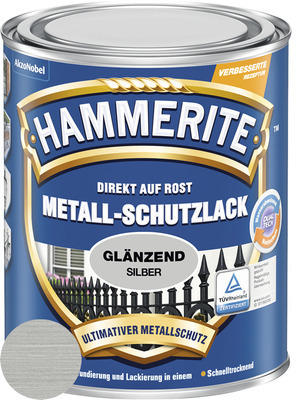 HAMMERITE Metall-Schutzlack glänzend Silbergrau 750 ml