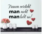 Hornbach Wandtattoo Frauen versteht man nicht 6x18x50cm