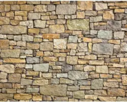 Fototapete Papier 97015 Stone Wall 2-tlg. 350 x 260 cm