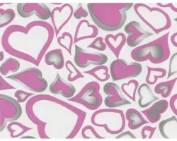Wassertransferdruck Folie Herz-Muster CD-260 50x100 cm