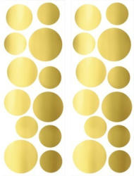 Wandsticker Punkte gold 25x70 cm