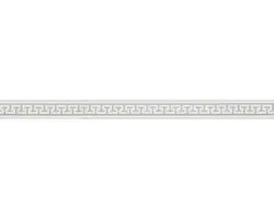 Selbstklebende PVC-Bordüre A.S. Creation Only Borders 8 Meander silber 5 m x 4,4 cm