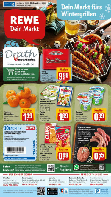 REWE ≫ Filialen und Öffnungszeiten in Olpe - Handelsangebote