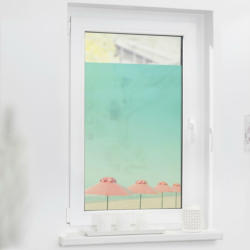 LICHTBLICK Fensterfolie Meer türkis rosa B/L: ca. 50x50 cm
