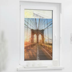 LICHTBLICK Fensterfolie Brooklyn Bridge orange B/L: ca. 50x100 cm