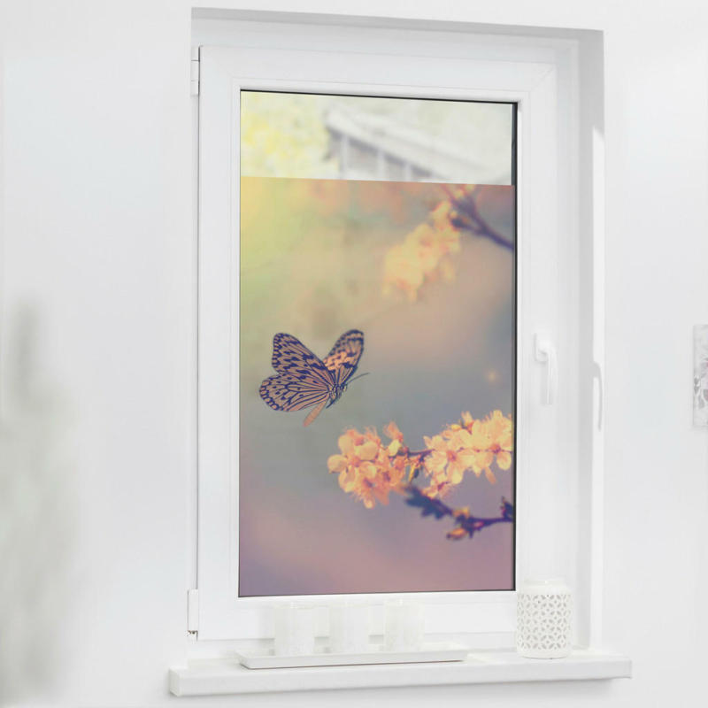 LICHTBLICK Fensterfolie Schmetterling orange B/L: ca. 100x180 cm
