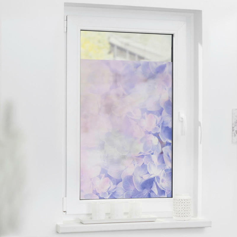 LICHTBLICK Fensterfolie Blüten pastell lila B/L: ca. 50x50 cm