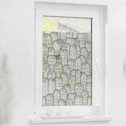 LICHTBLICK Fensterfolie Stadt schwarz weiß B/L: ca. 50x50 cm