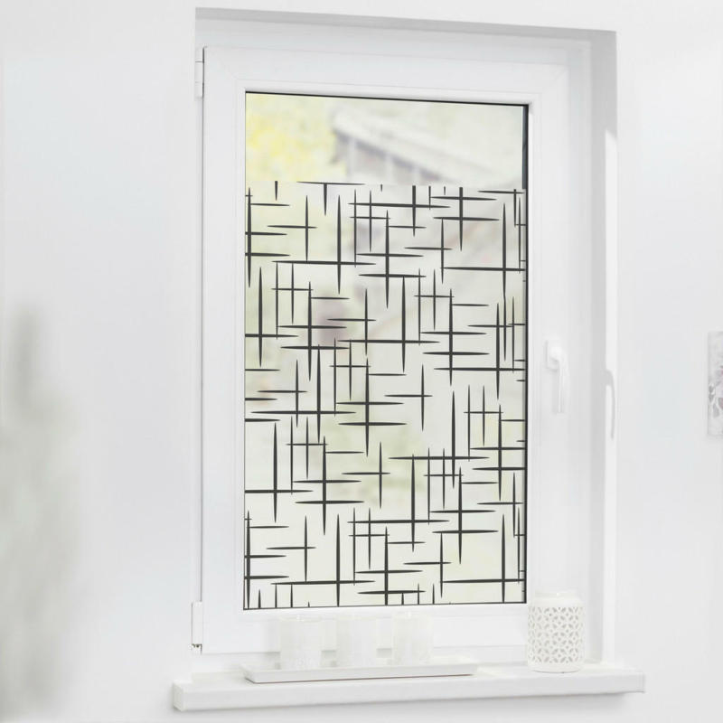 LICHTBLICK Fensterfolie schwarz weiß B/L: ca. 100x130 cm